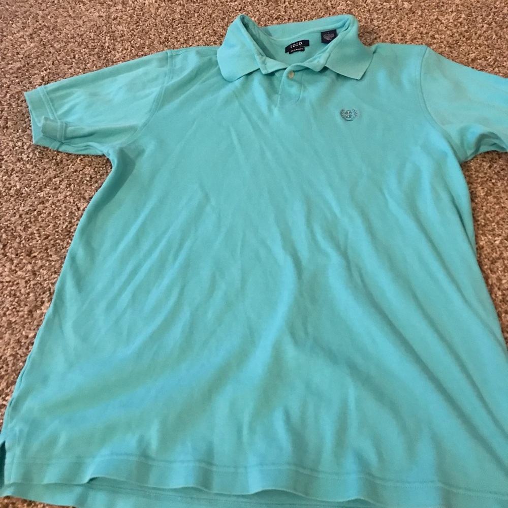 Izod dark seafoam green polo
